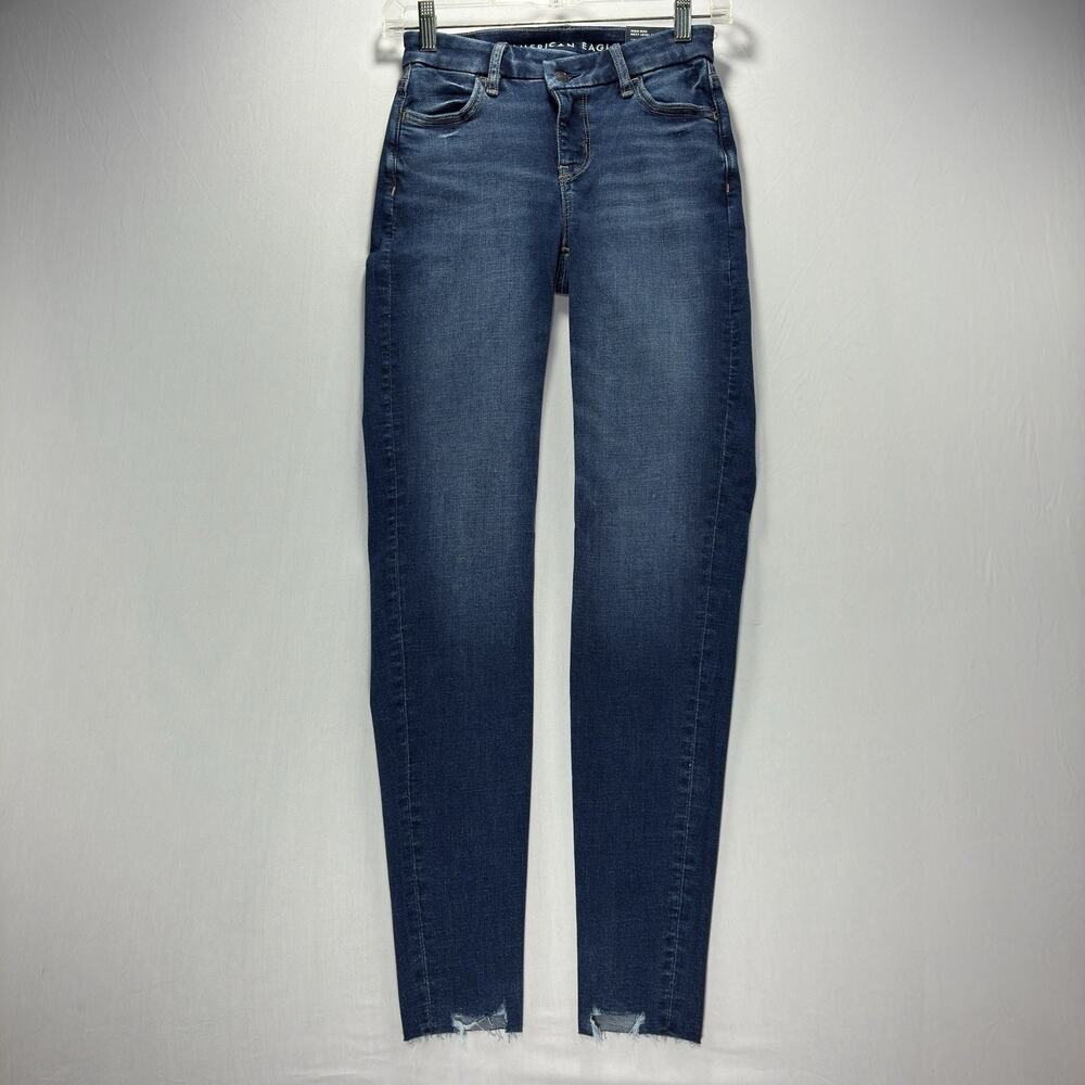 American Eagle Womens 000 Curvy Jegging Jeans High Rise Next Level Stretch NWT
